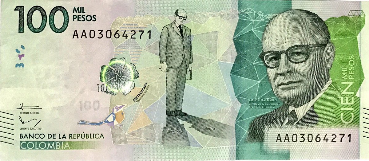 Colombian Money - 100,000 pesos bill