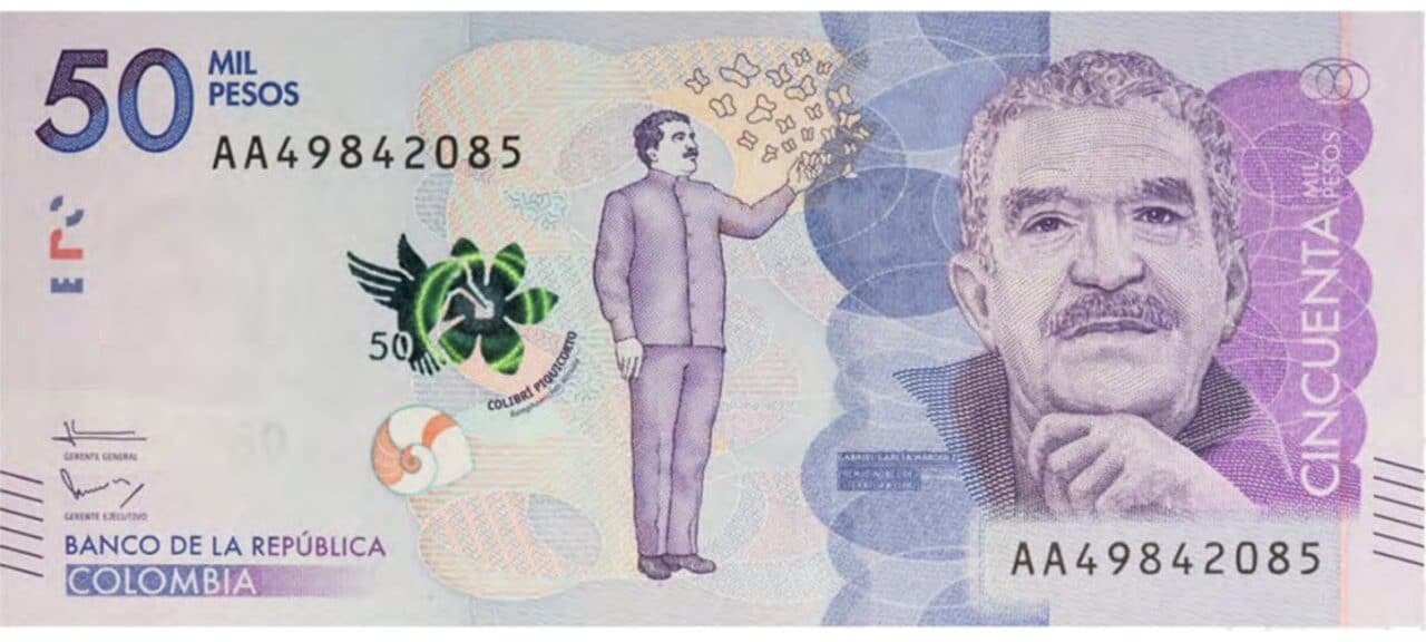 Colombian Money - new 50,000 pesos bill