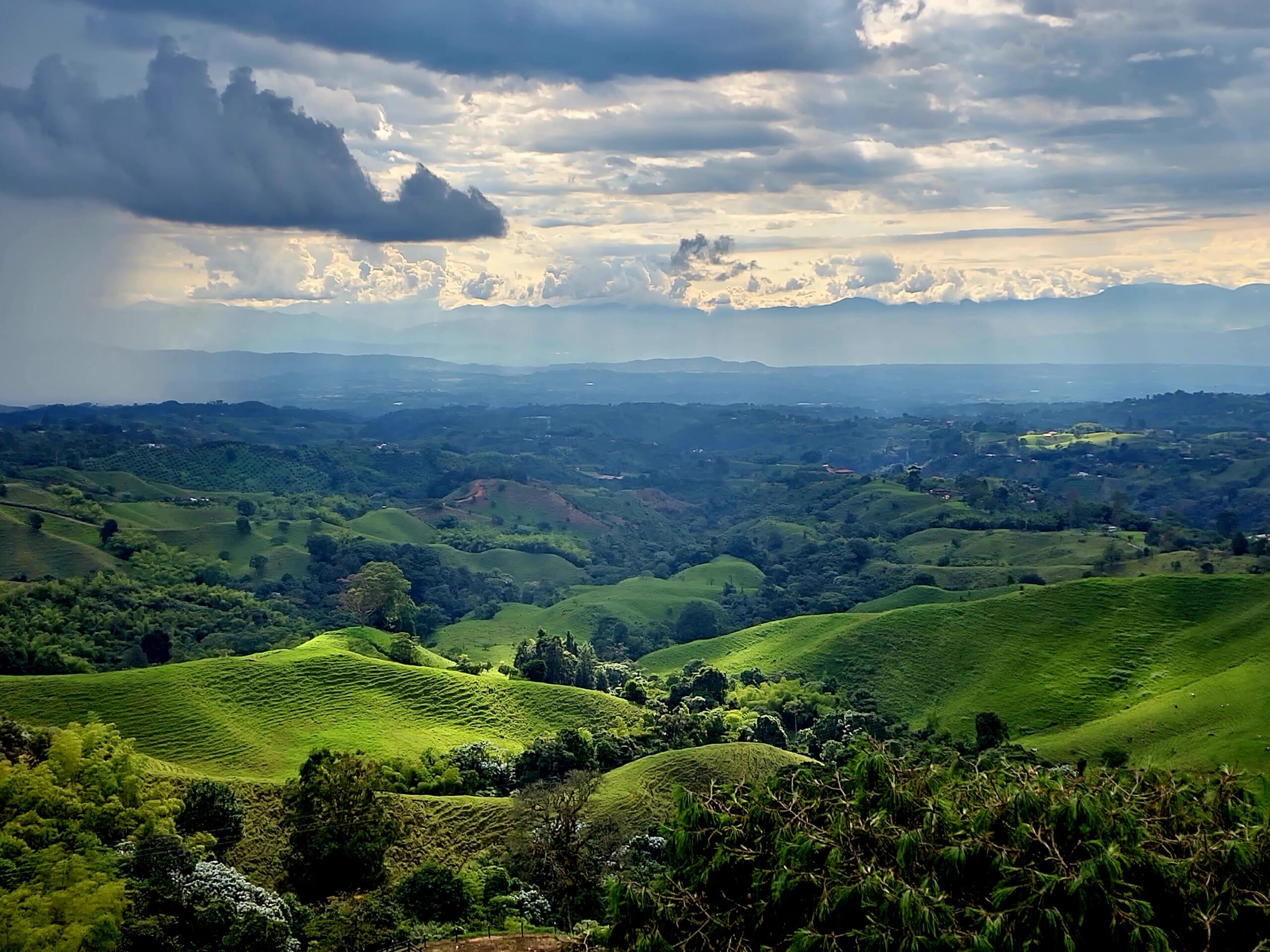 Quindio countryside from Mirador Colina Iluminada observation deck Quindio countryside from the Mirador Colina Iluminada observation deck