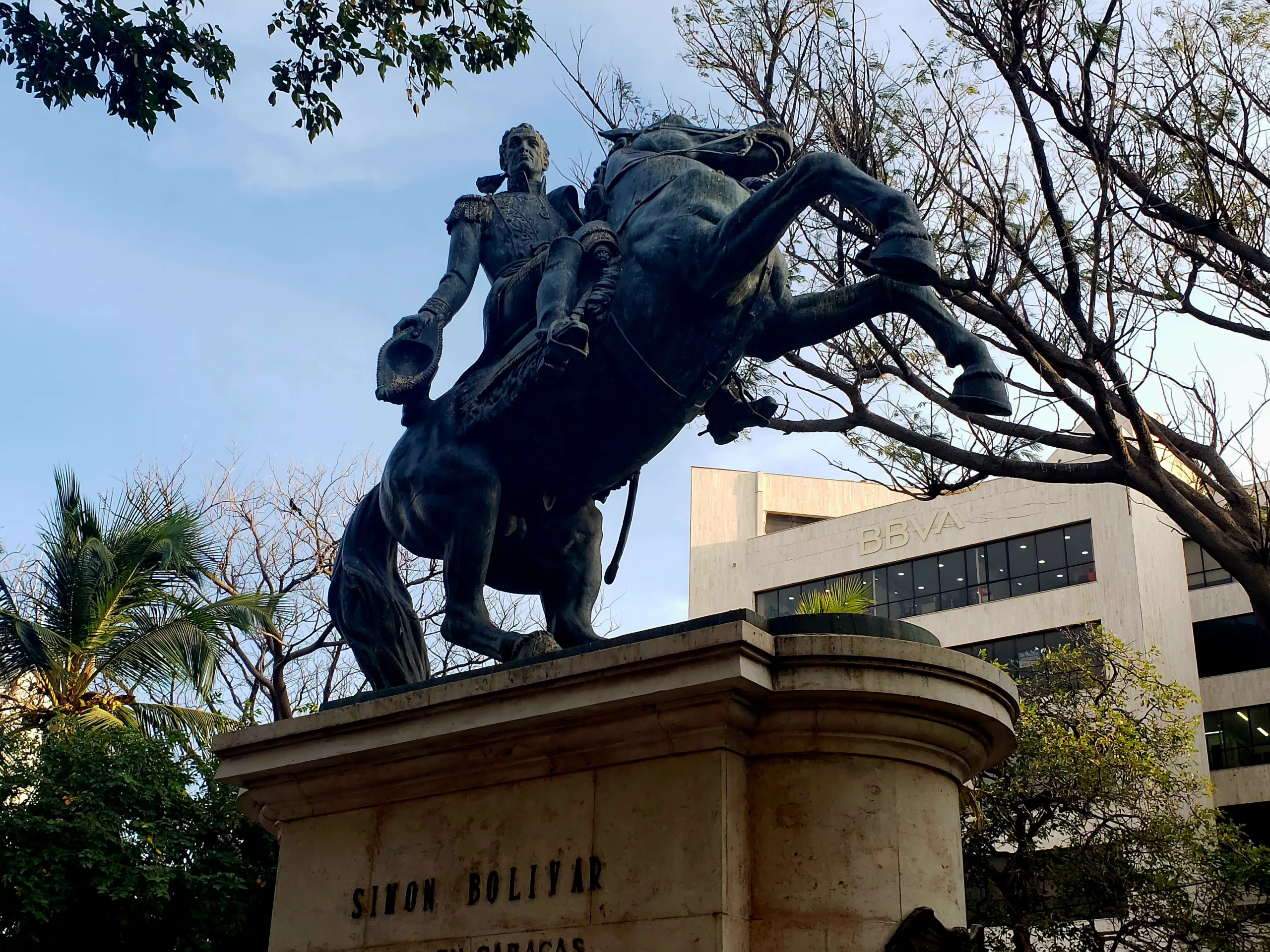 Simon Bolivar statue Simon Bolivar statue in Santa Marta, Colombia.